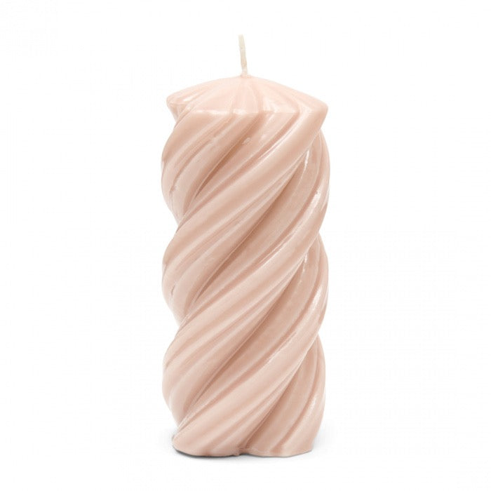 Kierrekynttilä 14 cm tai 9 cm pinkki