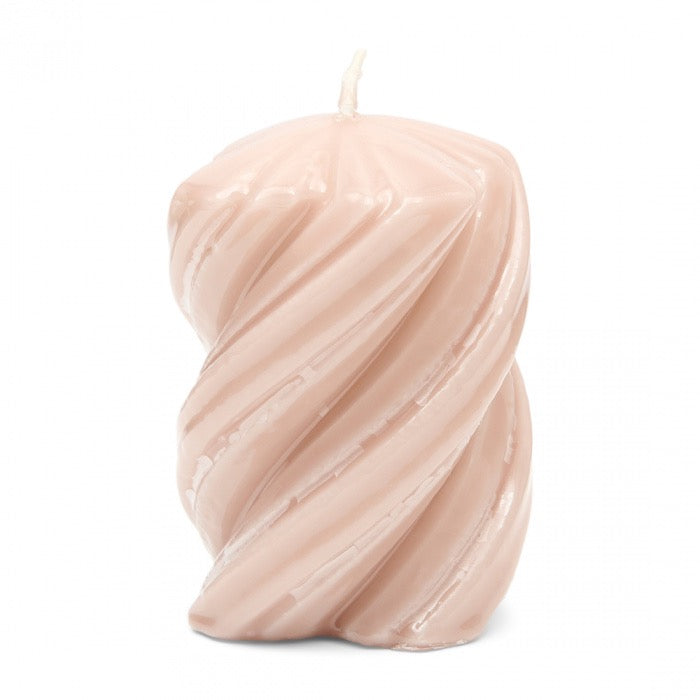 Kierrekynttilä 14 cm tai 9 cm pinkki