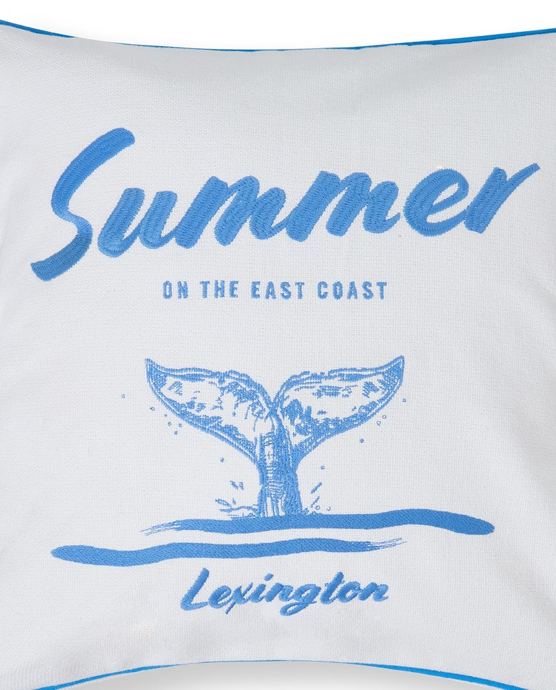 Lexington Summer whale -luomupuuvillainen koristetyynynpäällinen