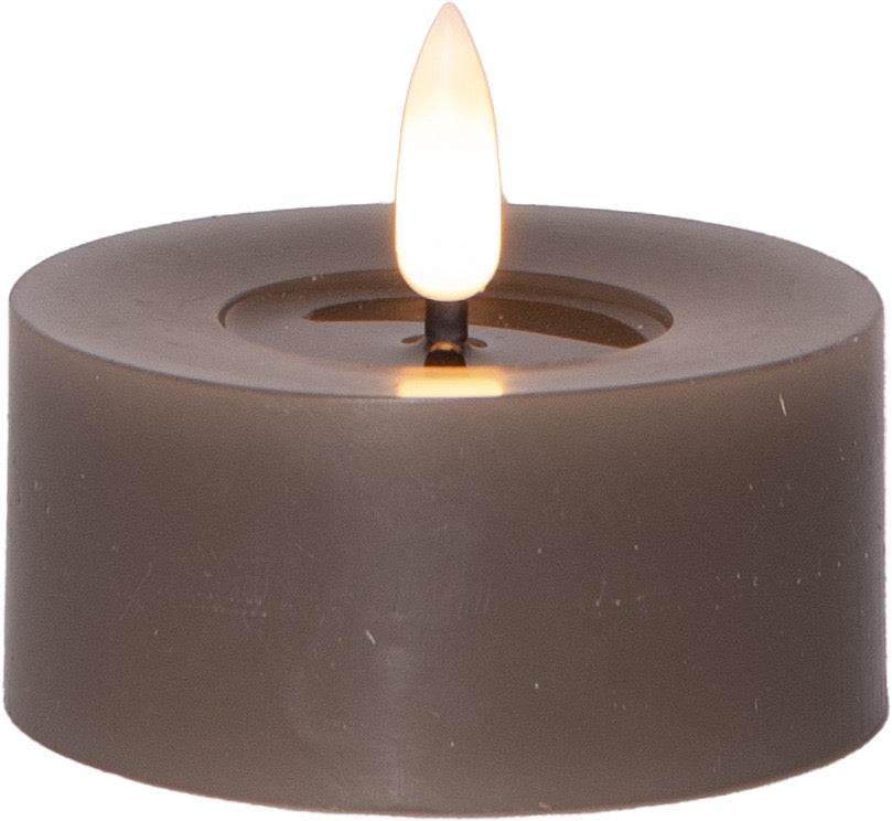 Flamme Flow isot LED tuikut 7 cm 2-pack ruskea tai beige