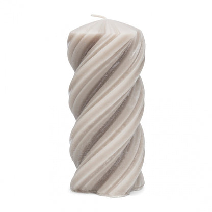 Kierrekynttilä 14 cm tai 9 cm taupe