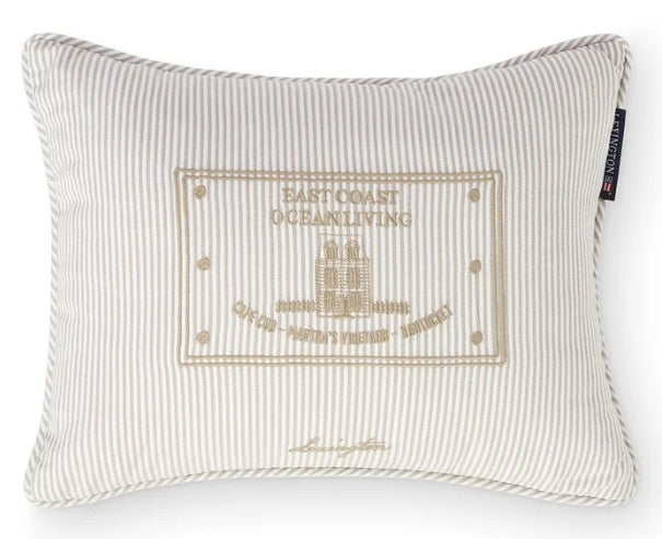 Lexington Raidallinen luomupuuvillatyyny 30x40, beige
